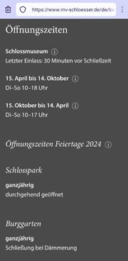 Öffnungszeiten